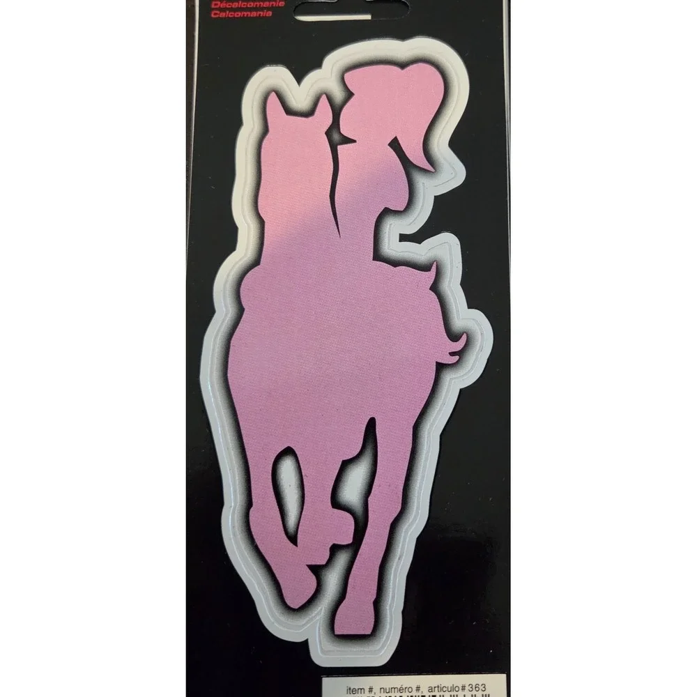 Pink Horse Girl Decal